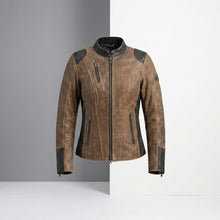 Laden Sie das Bild in den Galerie-Viewer, Motorradjacke für Damen Gallun Triple Vent aus Leder – Harley Style Ride Fit
