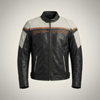 Klassische Herren-Leder-Bikerjacke – Harley Style Rider Edition