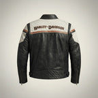 Klassische Herren-Leder-Bikerjacke – Harley Style Rider Edition