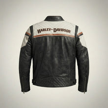 Laden Sie das Bild in den Galerie-Viewer, Klassische Herren-Leder-Bikerjacke – Harley Style Rider Edition
