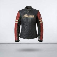 Laden Sie das Bild in den Galerie-Viewer, Damen Leder-Motorradjacke „Racer“ – Indian Style Heritage Edition
