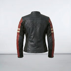 Women’s Racer Leather Motorcycle Jacket – Indian Style Heritage Edition