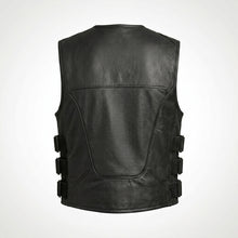 Load image into Gallery viewer, TXR Shooter Men’s Leather Motorcycle Vest – Classic Biker Edition
