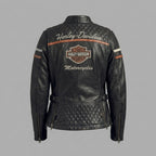 Damen Motorradjacke "Miss Enthusiast" aus Leder – Harley Style Classic Fit