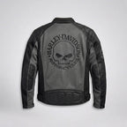 Men’s Willie G Skull Mesh Riding Jacket – Harley Style Breathable Motorcycle Jacket