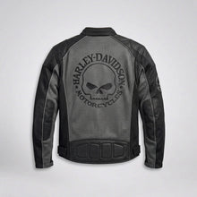 Laden Sie das Bild in den Galerie-Viewer, Herren Willie G Skull Mesh Motorradjacke – Atmungsaktive Motorradjacke im Harley-Stil
