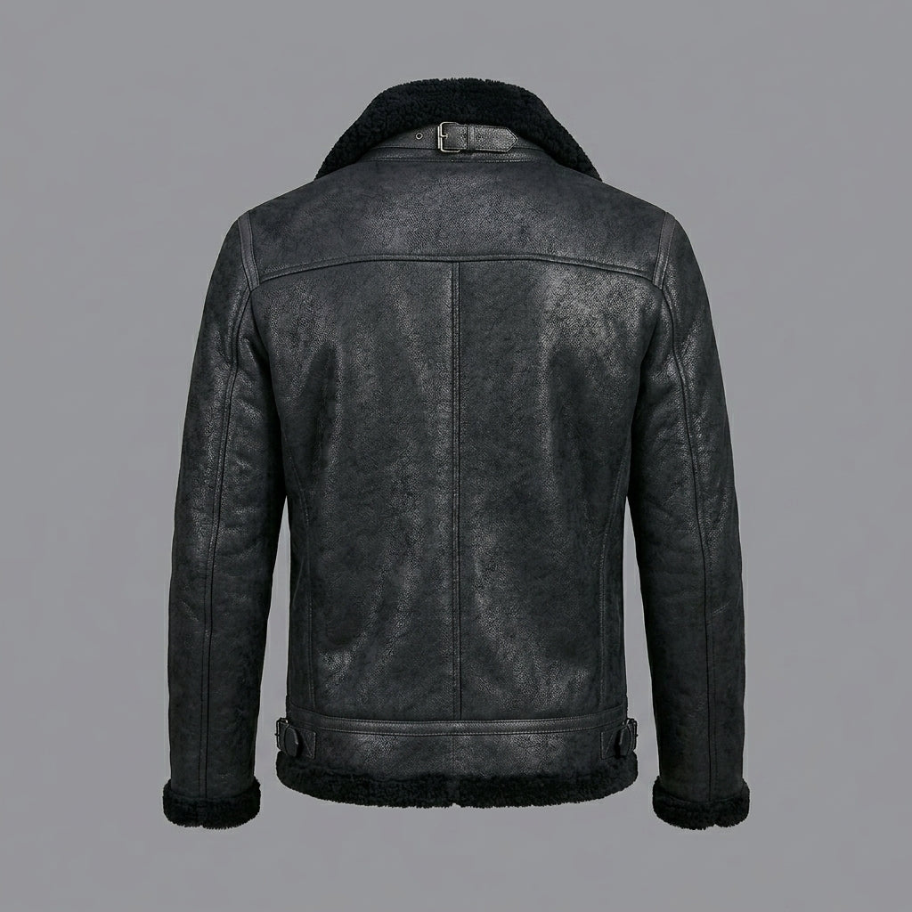B3 Shearling Leather Jacket _ Men's Flying Jacket