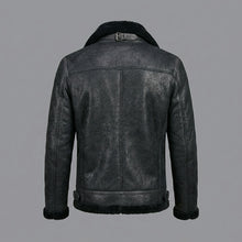 Laden Sie das Bild in den Galerie-Viewer, B3 Shearling Leather Jacket _ Men's Flying Jacket
