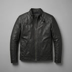 Men’s Classic Black Leather Jacket – Timeless Casual Biker Coat