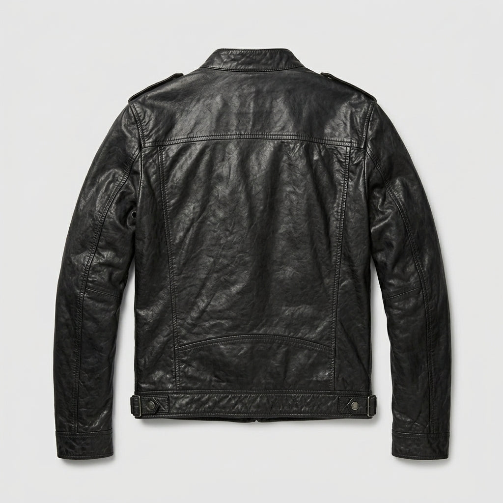 Classic Black Leather Jacket for Men – Timeless Genuine Leather Style