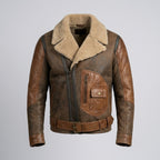 Men’s RAF B3 Aviator Shearling Leather Bomber Jacket – Flying Flight Coat