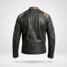 Load image into Gallery viewer, Men's Vintage Distressed Cafe Racer Leather Jacket
