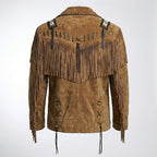 Men’s Brown Nubuck Leather Jacket – Classic Vintage cowboy jacket