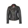 Ladies Real Leather Black Fashion Biker Style Jacket Leather Outlet