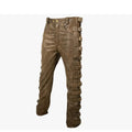 Men's Brown Leather Biker Jacket – Slim Fit with Side Buckles