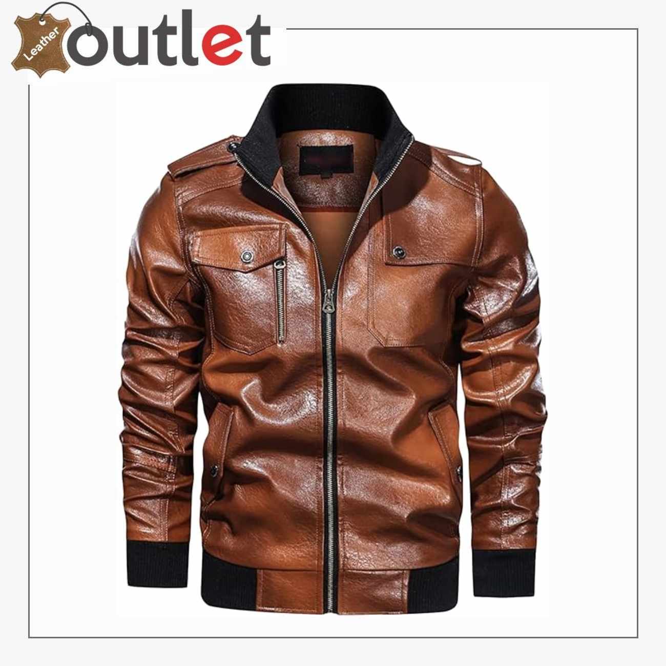 Leder Bomberjacke Herren Braun