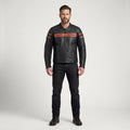 Men’s Brawler Leather Moto Jacket – Harley-Style Black Biker Jacket