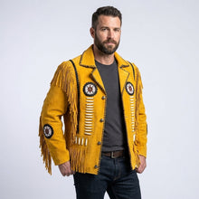 Load image into Gallery viewer, Men’s Suede Western Fringe Jacket – Vintage Cowboy jacket
