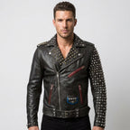 Multi Studs Hand Stitched Punk Jacket