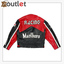 Load image into Gallery viewer, Marlboro Vintage Racing Rare Motorcycle Biker Leather Jacket Leather Outlet
