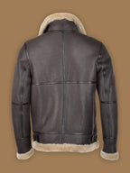 Heritage RAF dunkelbraune Shearling-Pilotenjacke