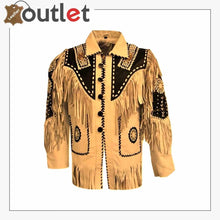 Load image into Gallery viewer, Men Vintage Western Leather Jacket
