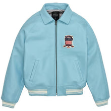 Load image into Gallery viewer, Men&#39;s Avirex Sky Blue Leather Jacket Leather Outlet
