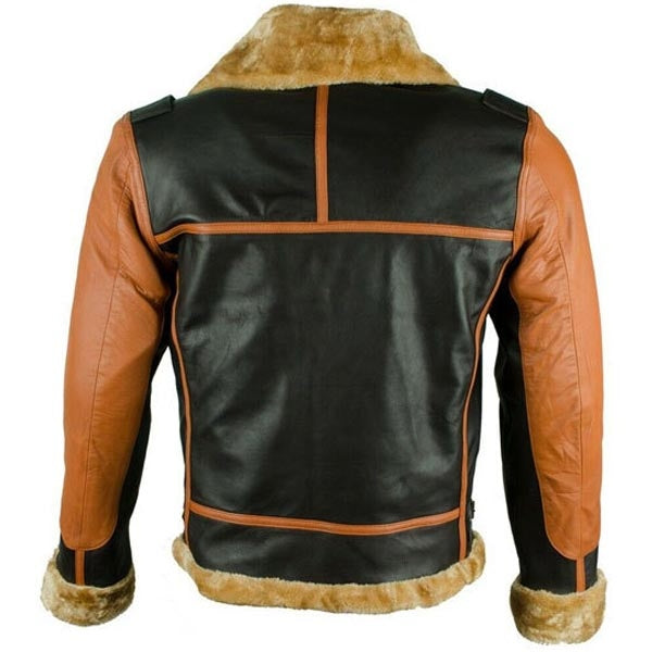 Men's Black Faux Shearling Bomber Jacket – Winter Warmth with Style