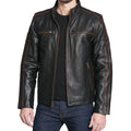 Herren Bikerjacke Black Rivet