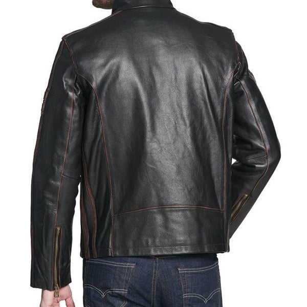 Herren Bikerjacke Black Rivet