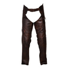 Herren braune Motorrad-Leder-Chaps