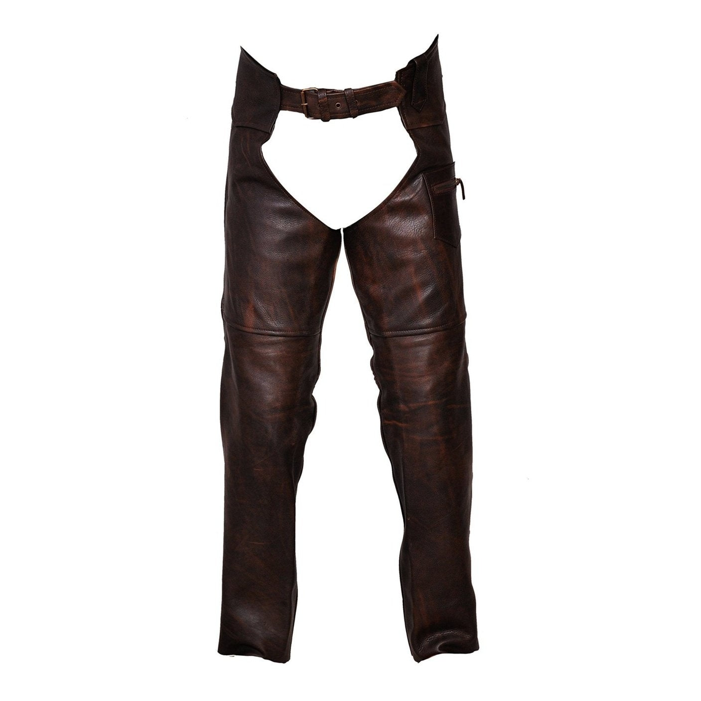 Herren braune Motorrad-Leder-Chaps