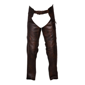 Men’s Brown Motorcycle Leather Chaps