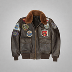 Klassische A2 Fliegerlederjacke für Herren