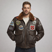Load image into Gallery viewer, Men’s Classic A2 Flight Leather Jacket
