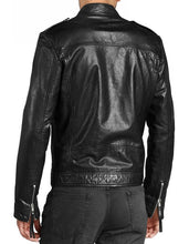 Load image into Gallery viewer, Men&#39;s Classic Black Leather Jacket – Timeless Style &amp; Comfort
