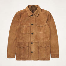 Load image into Gallery viewer, Men’s Custom Brown Suede Leather Field Jacket
