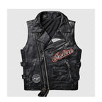 Men's Indian Motorcycle Western Leather Biker Vest Leather Outlet