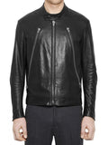 Herren Retro Bikerjacke aus schwarzem Leder – Klassischer Motorrad-Stil
