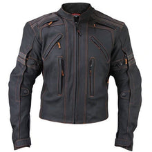 Load image into Gallery viewer, Men’s Street Matte Black Armored Motorcycle Leather Jacket
