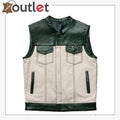Herren Biker Lederweste