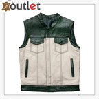 Herren Biker Lederweste