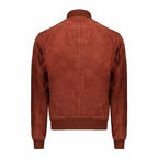 Herren Bomberjacke aus braunem Schaffell-Leder