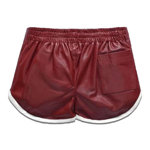 Mens Faux Leather Shorts