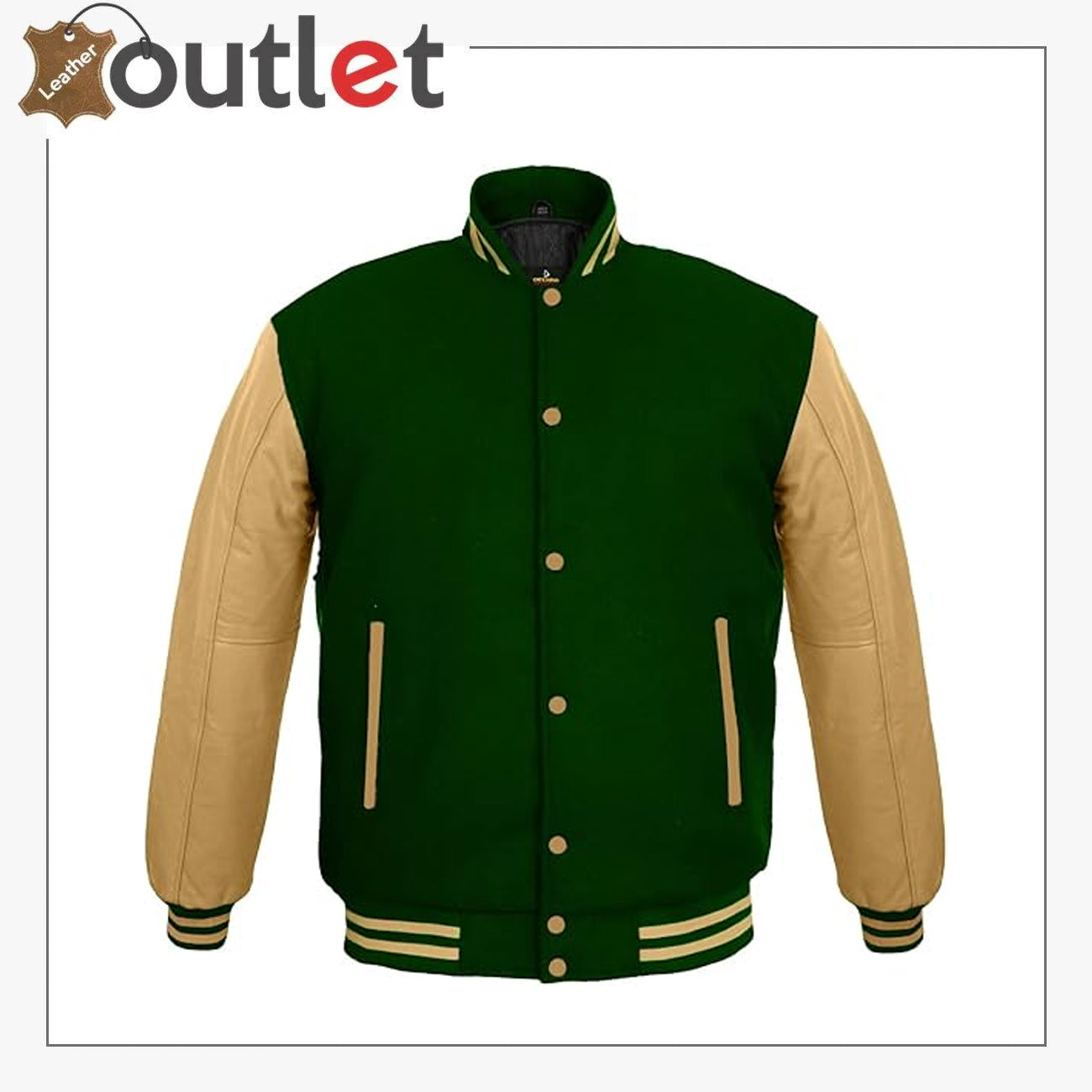 Grüne Varsity-Jacke für Herren