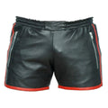 Herren Leder Shorts Echtes Schafsleder Schwarz