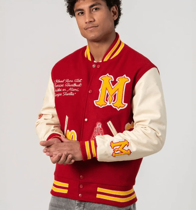 Miami Red Heritage Varsity Bomberjacke
