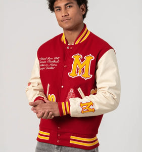 Miami Red Heritage Varsity Bomber Jacket