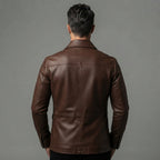 Buy Men's Brown Leather Safari Field Jacket