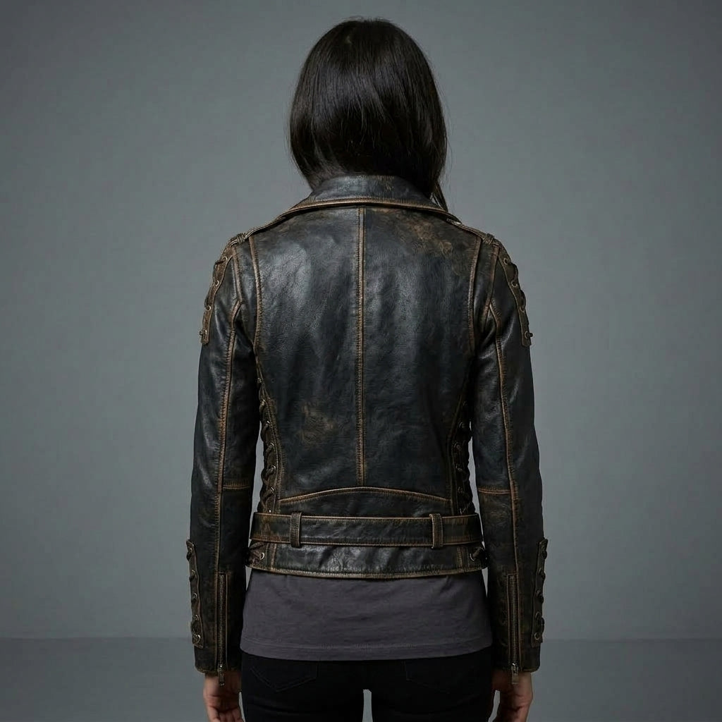 Women's Black Leather Jacket